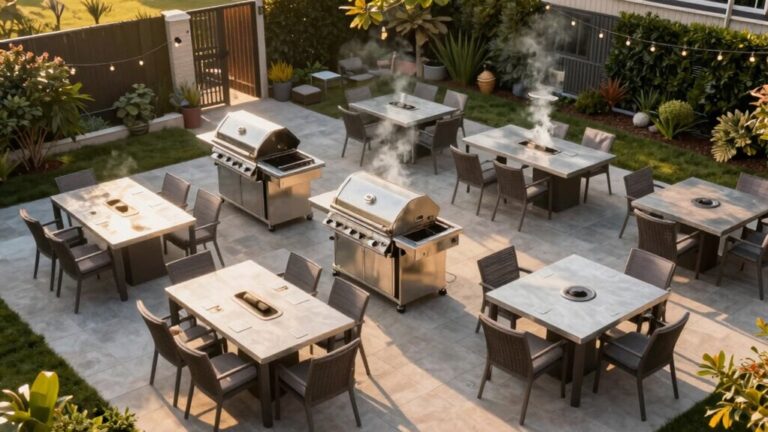 backyard grilling entertaining table centerpiece