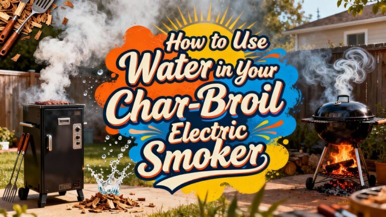 char broil electric smoker water usage