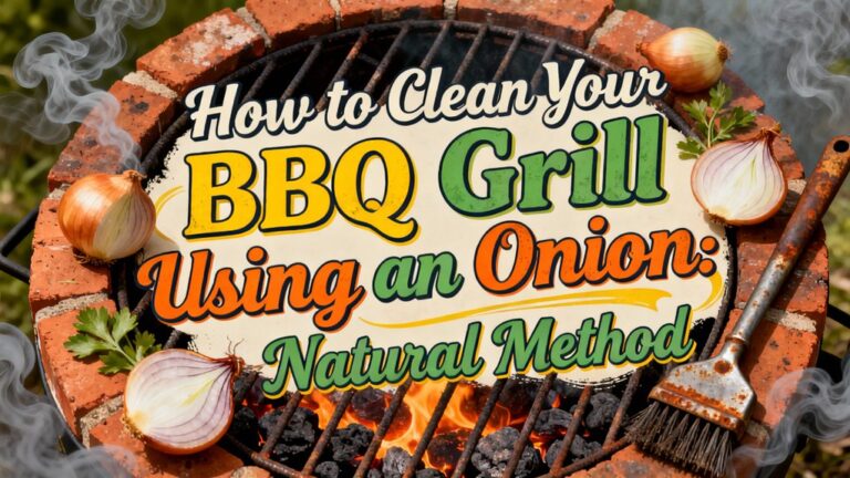 clean bbq grill using onion