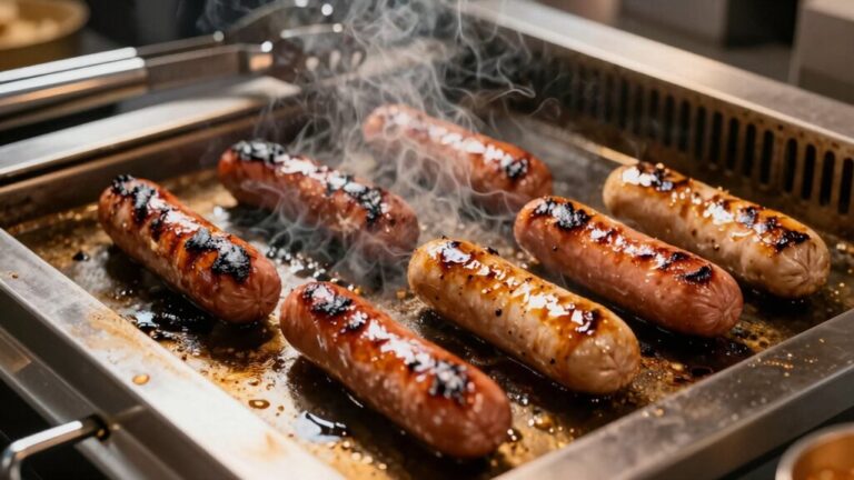 cooking hot dogs on flat top