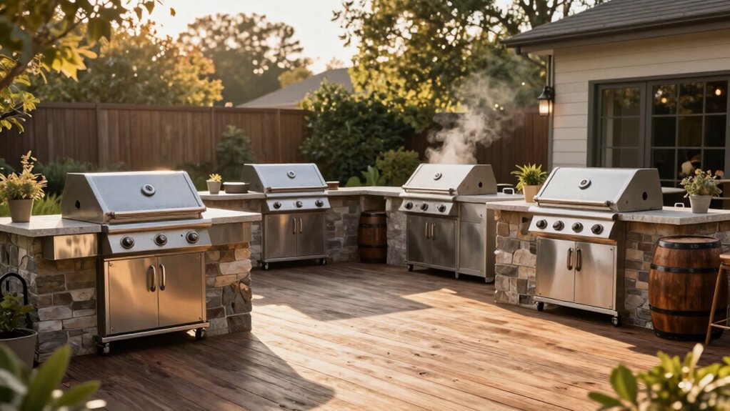 entertaining outdoor kitchens with grill and smoker