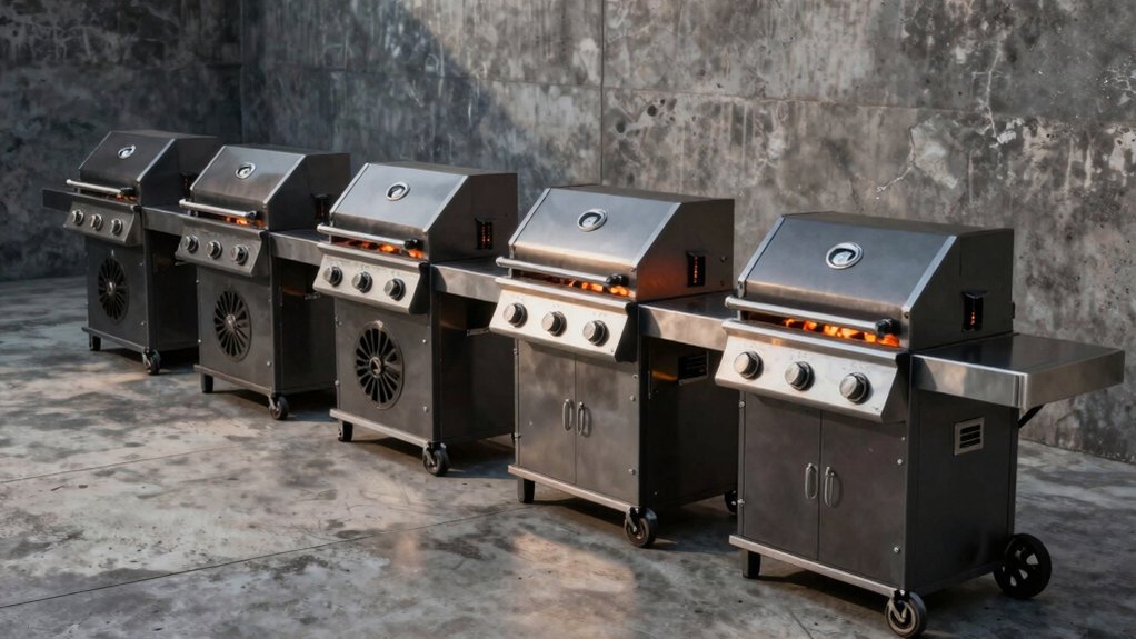 fast heating charcoal grills with fans