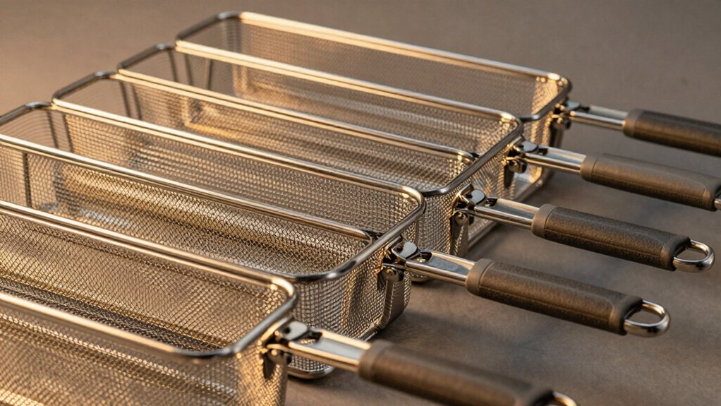 grill baskets with detachable handles