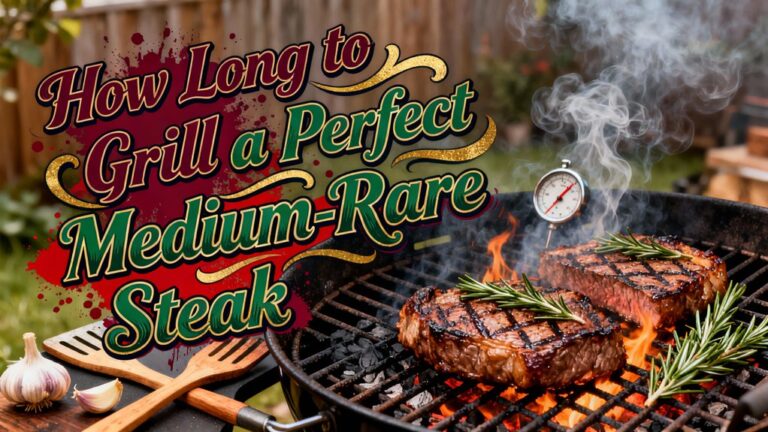 grill time for medium rare steak