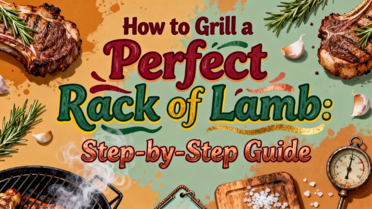 grilling a succulent rack of lamb