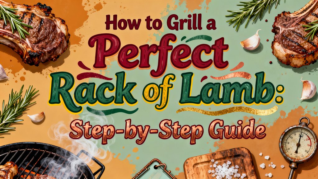 grilling a succulent rack of lamb