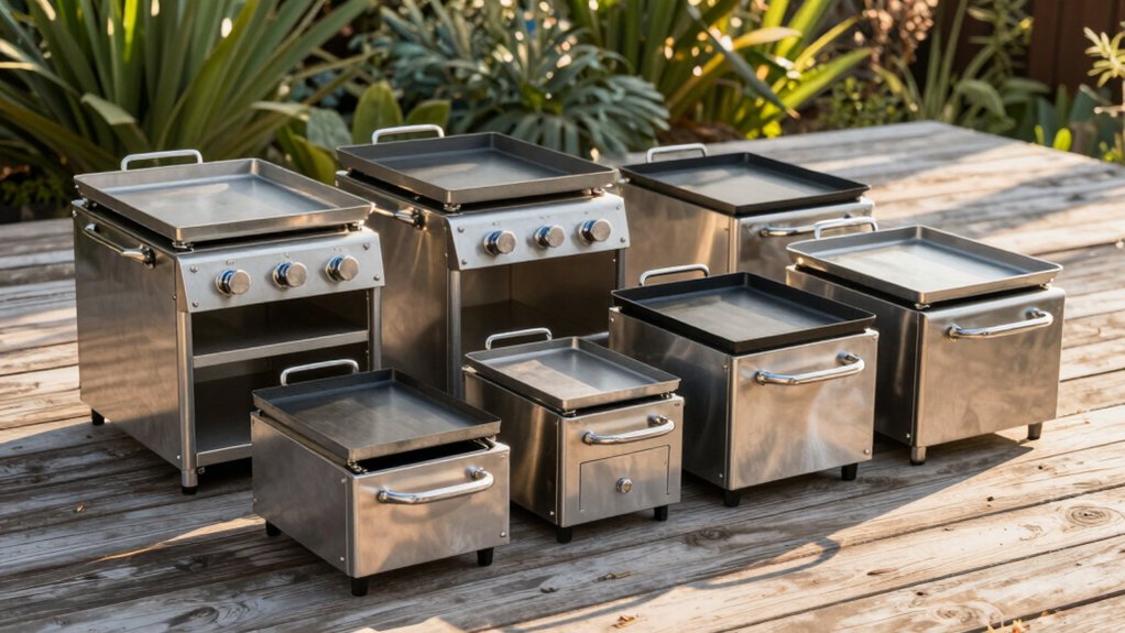 outdoor grilling with storage space