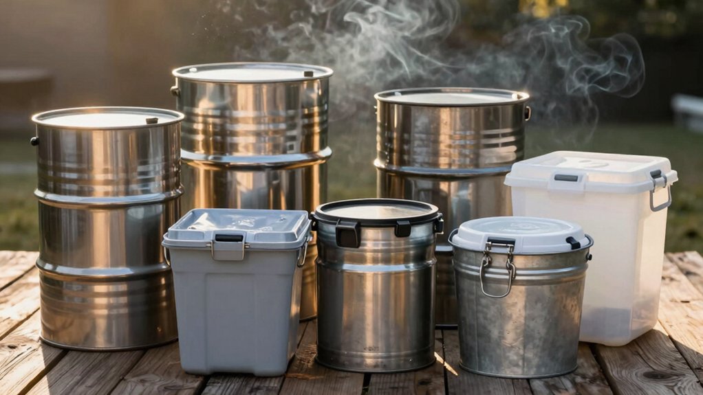 pellet containers keep smoker fuel fresh