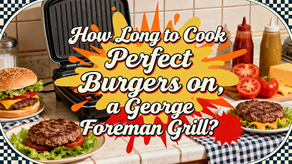 perfect burgers cooked on george foreman