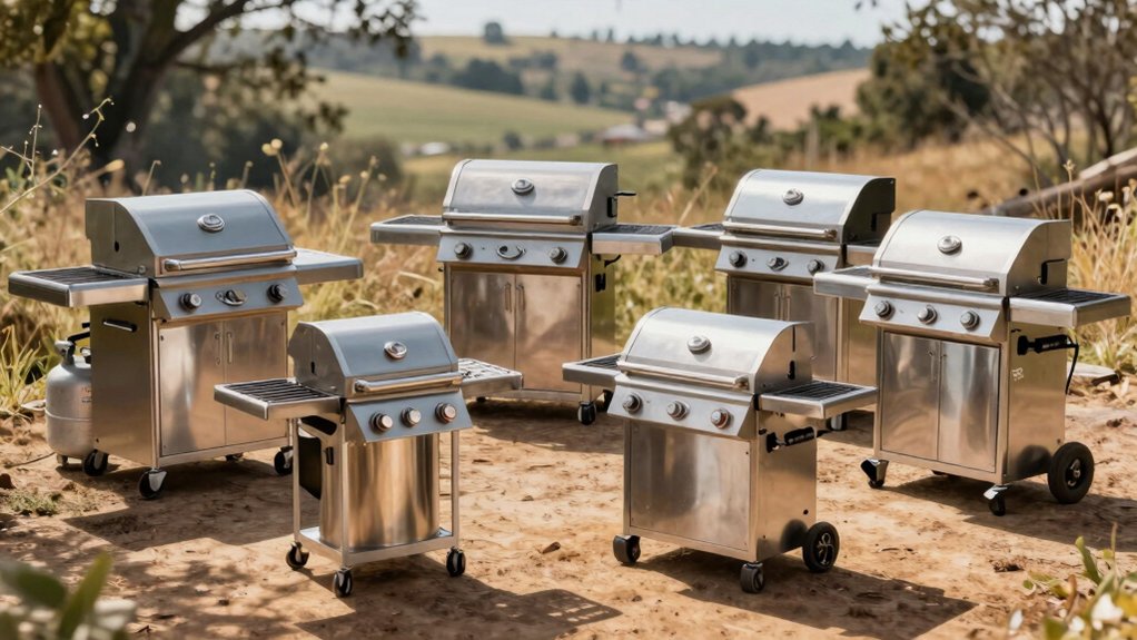 portable stainless steel gas grills