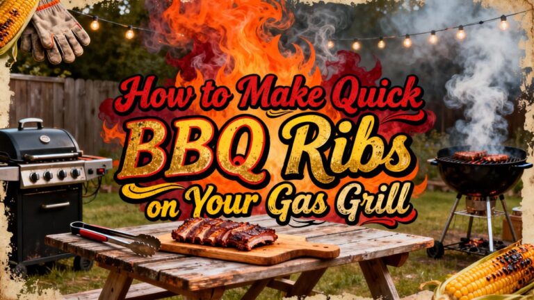quick barbecue ribs on grill