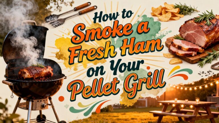 smoke fresh ham with pellet grill