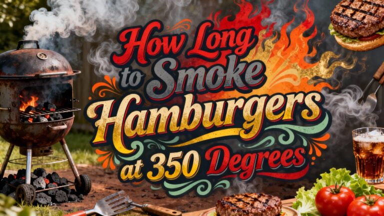 smoking hamburgers temperature duration question